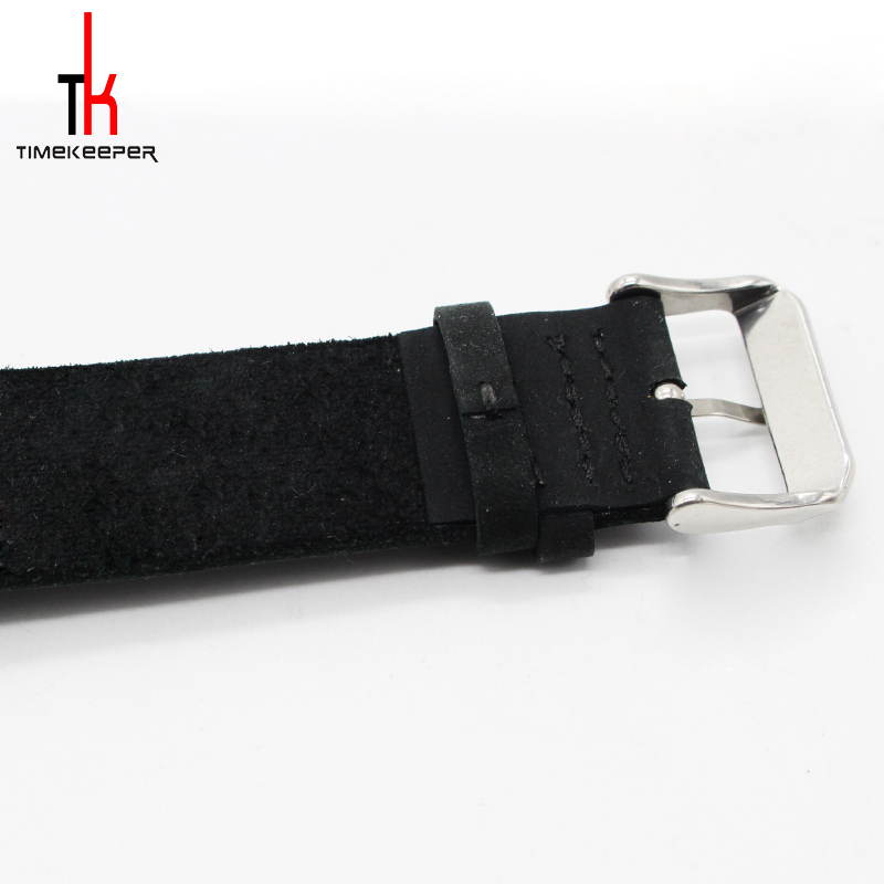 Men Minimalist Leather Watch / Black Leather Band Watches Create Your Own Brand
