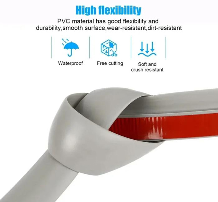 Waterproof PVC Shower Screen Door Bottom Sealing Strips Modern 6mm-12mm for Glass Bathroom and Garage Doors