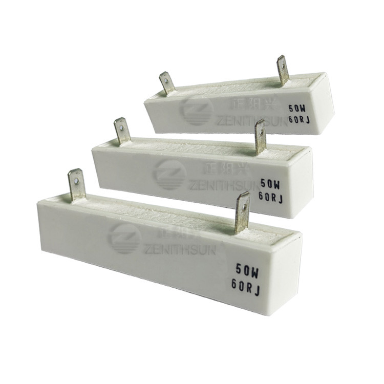 50W 60Ohm Non Flammable Resistor Ceramic Cement Encased Power
