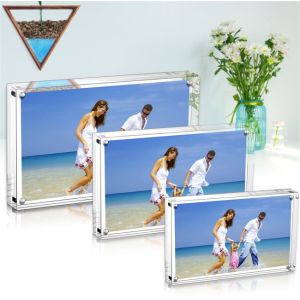 Clear Perspex 4x6'' Acrylic Magnetic Picture Frame
