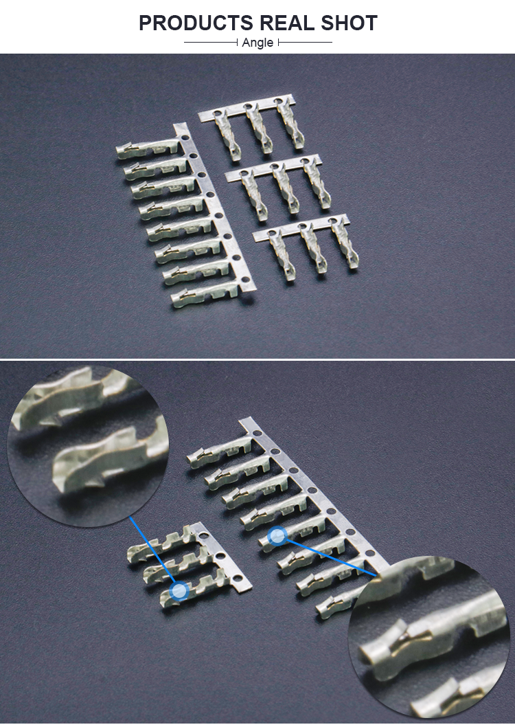 4p Brass Crimp Terminals 2.5mm Female Metal Stamping 3A 250V