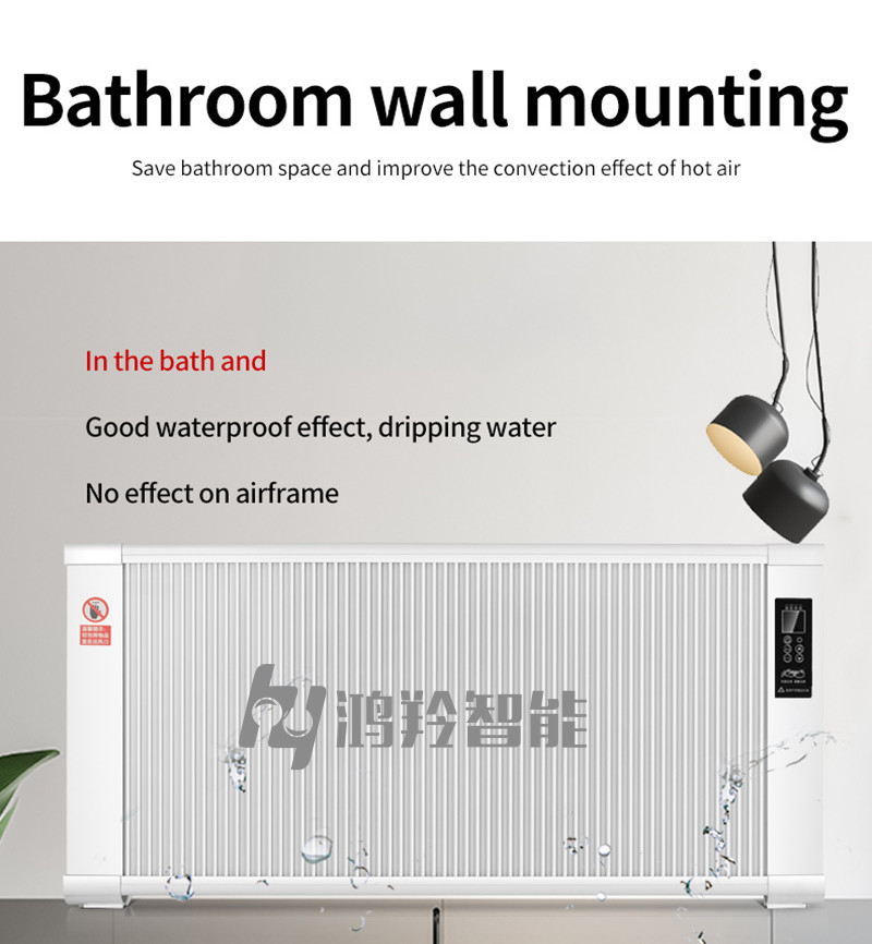 Carbon Fiber Electric Room Heater with Over Protection and Adjustable Thermostat