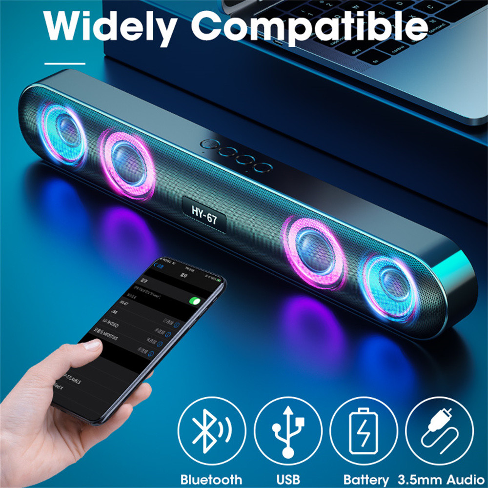 Home Entertainment TV Soundbar Speaker 6W 10W With TF Card Audio Input