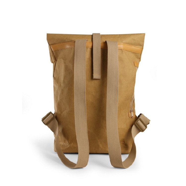 Unisex 0.55mm Washable Paper Backpack Biodegradable Backpack For Camping Hiking