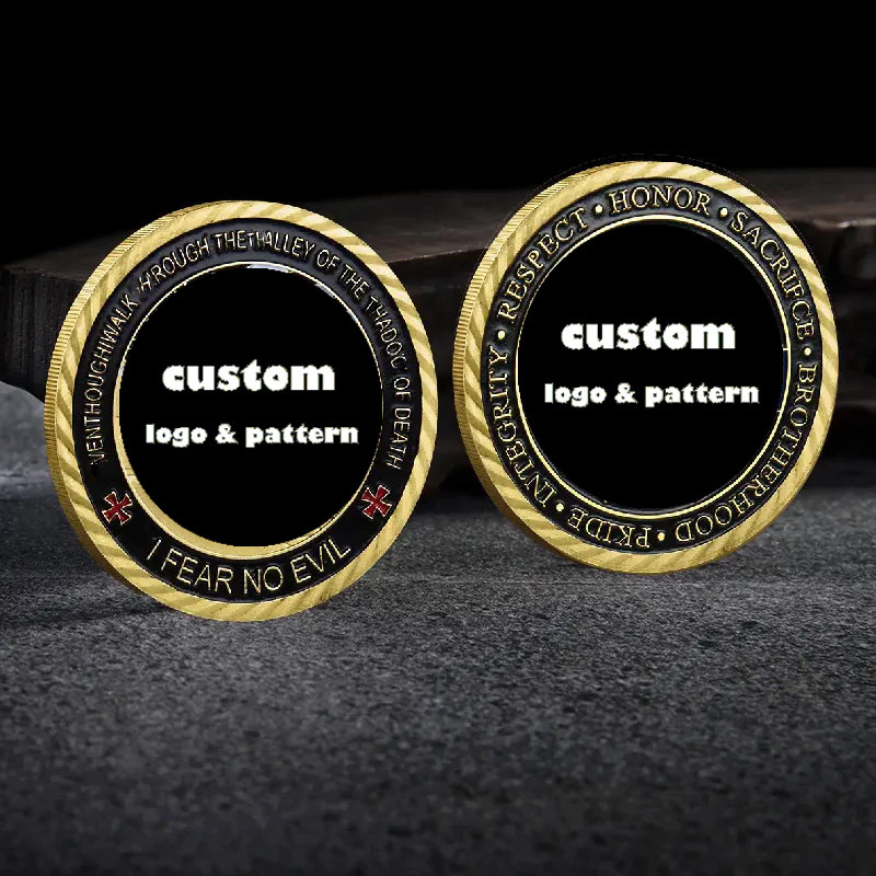 Painted Custom Metal Coins Printing No Minimum Enamel Coins