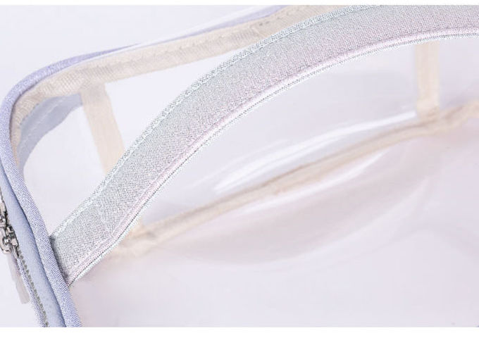 OEM Embroidery Logo Recycle Clear PVC Cosmetic Bag