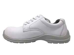 China Pure White Upper Ladies Safety Shoes Anti Smash With Raw Eyelet CE Approved wholesale