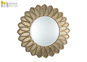 China Luxury Round Glass Venetian Mirror , Decorative Vanity Mirror For Makeup Dressing wholesale