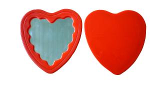 China Heart single side pocket mirror wholesale