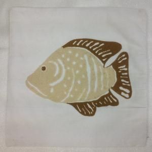 China Embroidery cushion cover with fish design. wholesale