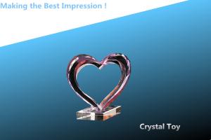 China CRYSTAL heart award/crystal heart craft/crystal heart trophy/crystal award/glass trophy wholesale