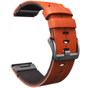 China Jiaming Fenix 7 7X Genuine Cow Handmade Leather Watch Strap 20mm / 22mm wholesale