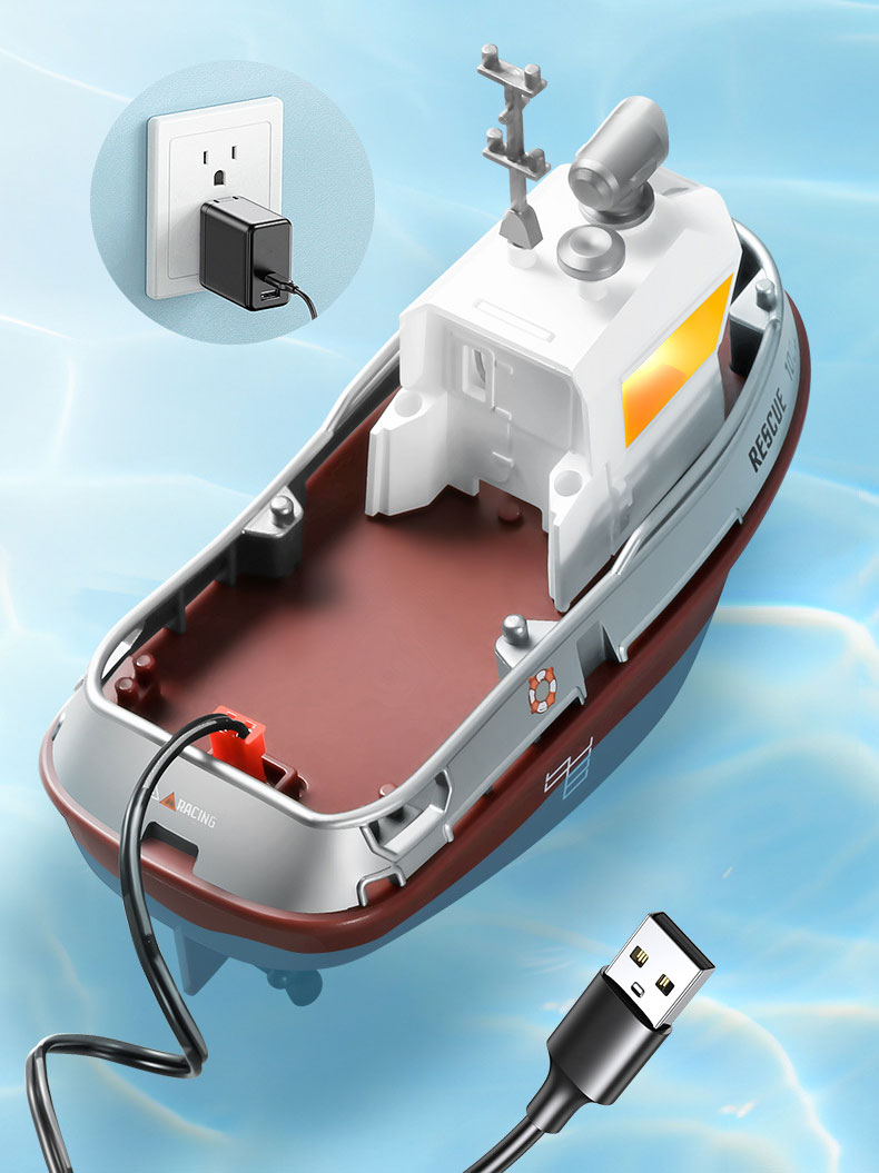 2 CHANNELS Control Channels Remote Control Ship for Kids Electric Charging Toy Ship