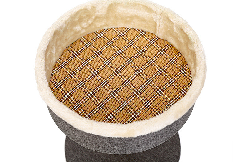 Naturalness Round Cat Scratching Post Plate / Paper Tube / Fur Material