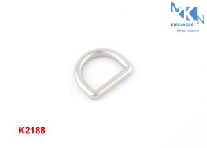 China Purse Rings Hardware / Metal D Ring Buckle Rolling Nickle Color 13mm Inner Size wholesale