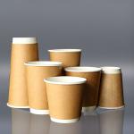 Waterproof PE Coating 16oz Double Wall Cups Food Grade Paperboard