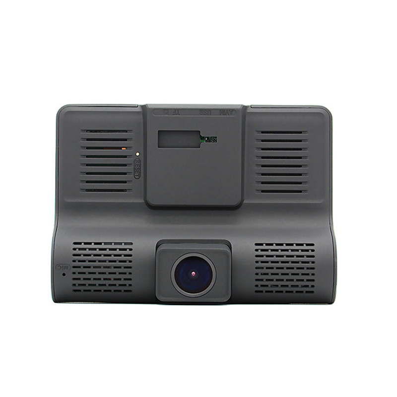 4 Inch Car Camcorder FHD 1080P Triple Lens DVR Dashboard Camera 170 Degree