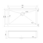 35 Inch Apron Stainless Steel Kitchen Sink Undermount Single Bowl 90x54