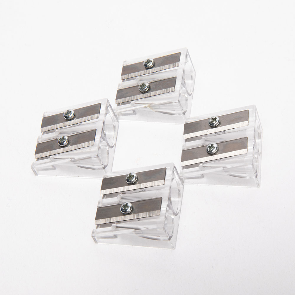 Two Hole transparent Manual Pencil Sharpener 11.4mm
