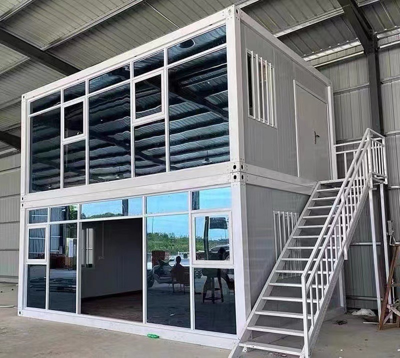 Detachable Container House Metal House Steel Frame Modular Homes For Temporary Accommodation With Sandwich Panel Door