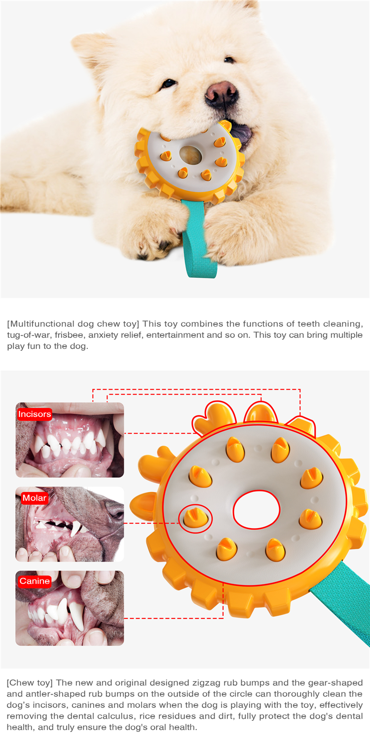 Pet Toy Pet Dog Teeth Grinding Toy Ring Dog Toothbrush Dog Chew Toy