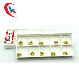 China CCMT060204 Steel Machining Tungsten Carbide Inserts Yellow Chemical Coating wholesale