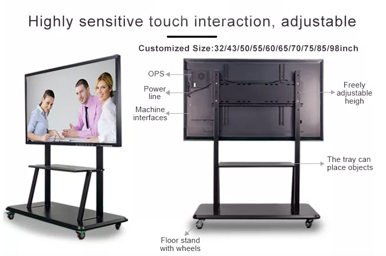 75 Inch LCD Touch Screen Interactive Digital Whiteboard For Meeting Room