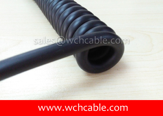 UL Curly Cable, AWM Style UL21529 10AWG 2C VW-1 90°C 300V, PVC / TPE
