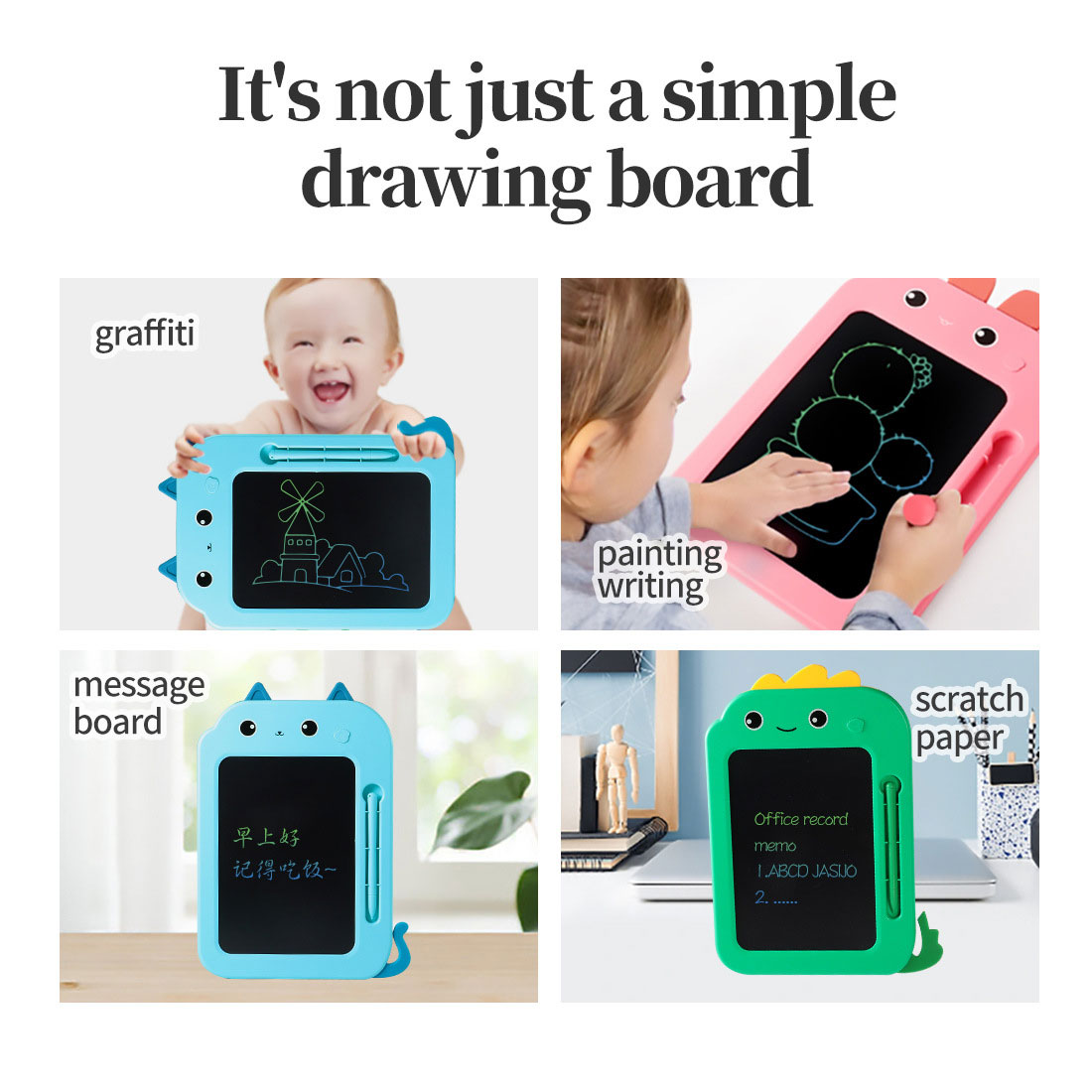 LCD Writing Tablet Doodle Board Toys for Toddler Learning and Creativity Tool