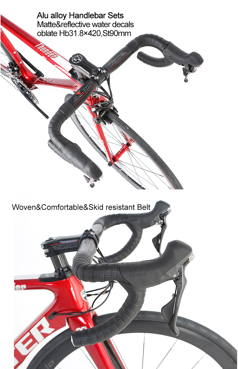700c Carbon Fiber Frame Twitter Road Bike 22-Speed Racing Bicycle with CE Certification