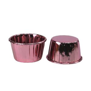 China Rose Gold Custom PET Rolled Rim Paper Baking Muffin Cups wholesale
