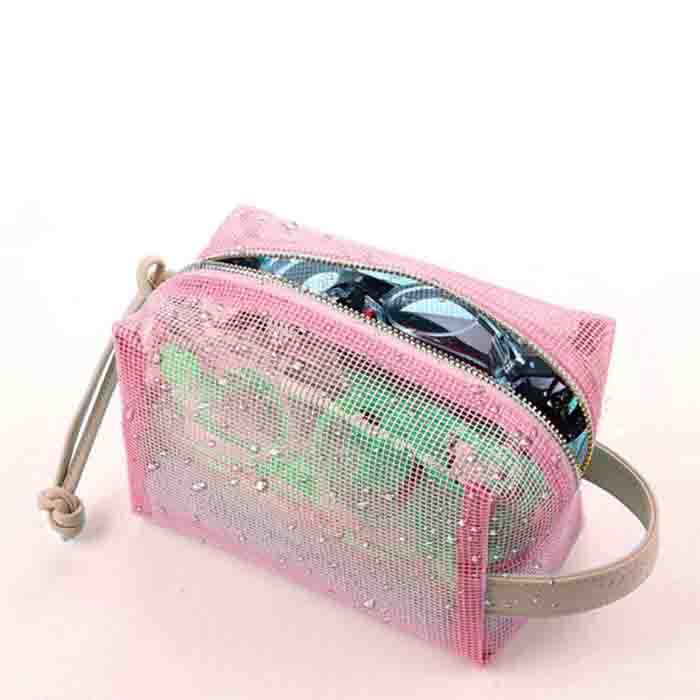 Family Personalised Toiletry Bag Washable 2 Layers Soft Mesh Fashionable Space Saving