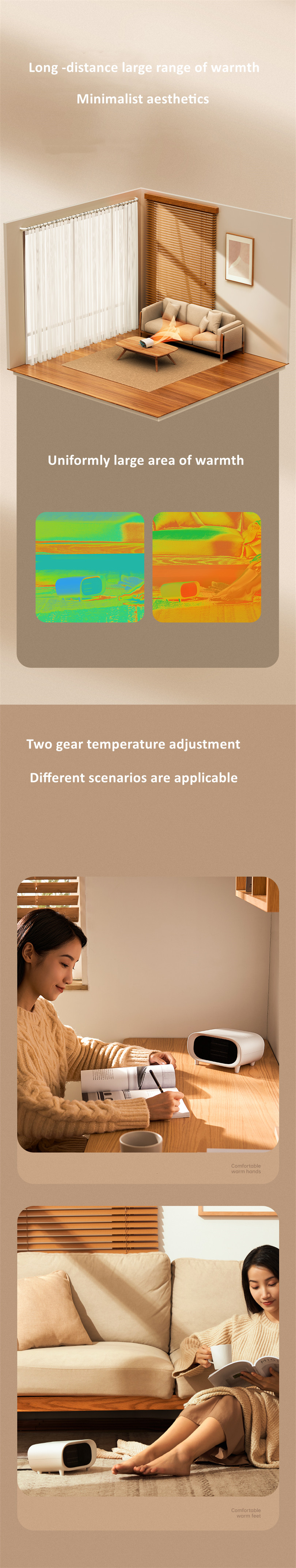 Factory Wholesale OEM Custom USB Mini Heater Simple Design Desktop Electric Heater Fan Winter Portable Heating Heaters