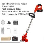 18000Mah Lithium Electric Lawn Mower Overpressure Protection Red Color