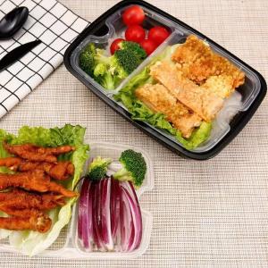 China Disposable Plastic Meal Prep Containers Rectangular With Inner Tray wholesale