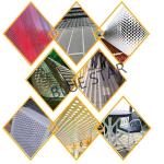 Aluminum Perforated Metal Sheet Round / Crocodile Jaw Hole 45° / 60° Puchend