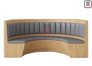 China Plywood PU Leather 3.4cbm Upholstered Channles Back Booth Half Round wholesale