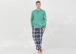 Spring Autumn Mens Luxury Sleepwear Functional Placket Side Pockets Design