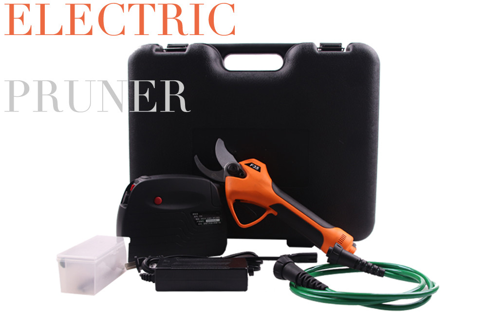 Swansoft 800g 3.5CM Electric Pruning Shears Garden Scissors Secateurs with 43.2V 4.8Ah Battery