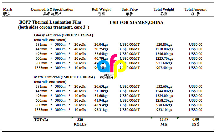 18micron Matte Lamination Film Double Sides Corona Treatment Heat BOPP
