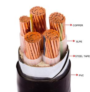 China 4+1 Copper Core YJV22 Armoured Electrical Cable XLPE Insulated wholesale
