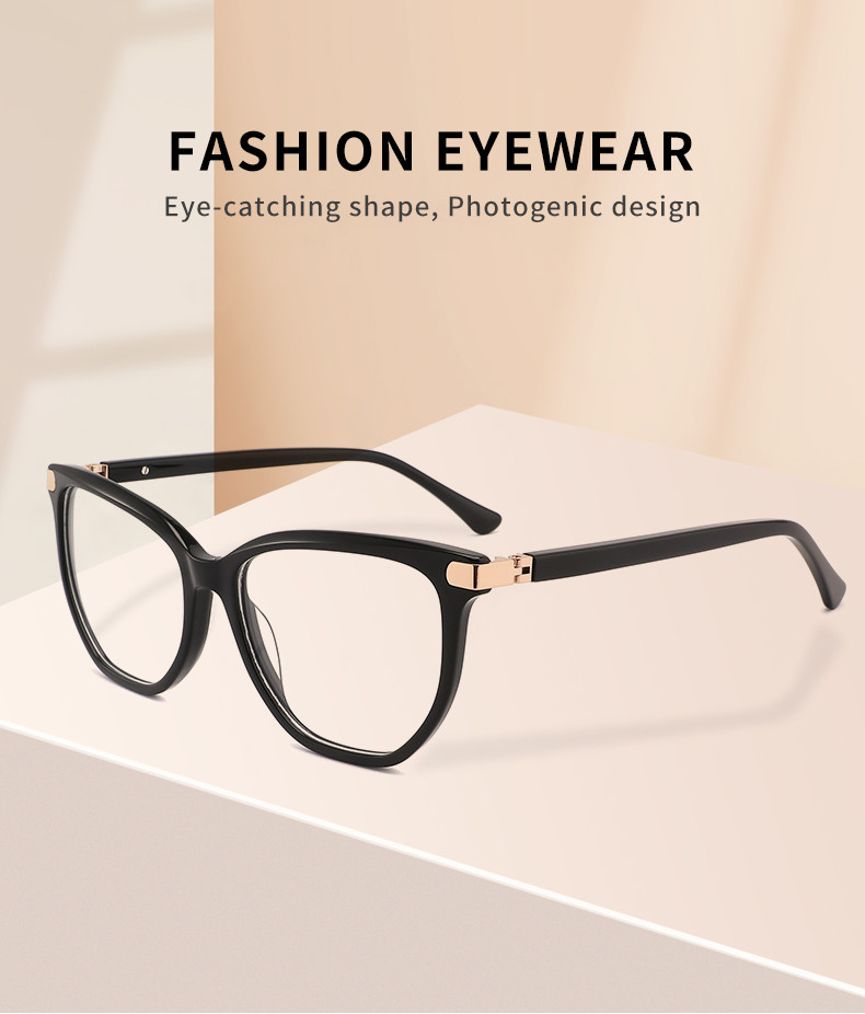 Pure Handmade cat eye acetate glasses With Multi Color 180° Flexible Hinges