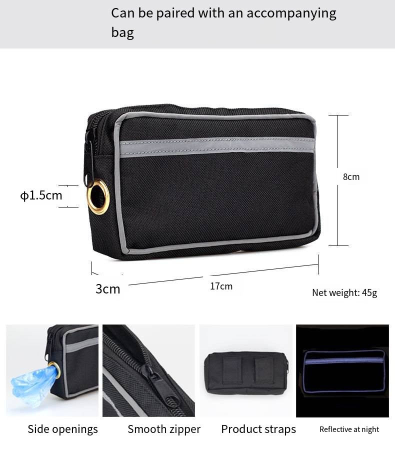 Custom Multi Functional Pet Leash Hands Free Dog Leash And Collars Set With Poop Bag