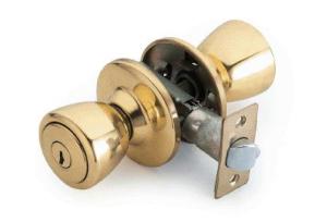 China Single Furniture Exterior Door Knobs With Locks Polished Brass CE Certification wholesale