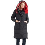 FODARLLOY Ladies Warm Hooded Cotton-Padded Clothes Women Slim Long Down Winter