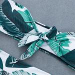 Tiered Layer Tie a Knot Front Top With Low waist Bikini swimsuit high cut