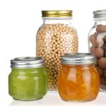 High Quality Clear Food Packaging Storage Round Glass Mason Jar With Aluminum
