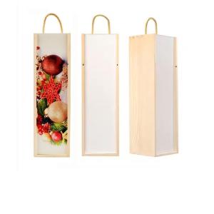 China Creative DIY MDF Sublimation Blanks Custom Sublimation Wooden Wine Box wholesale
