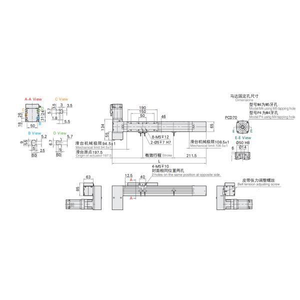 Modular Multi Axis Maintenance Free Synchronous Belt Slide Table Dust Proof