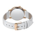 White Genuine Leather Alloy Jewelly Womens Fashion Quartz Watch For Gift